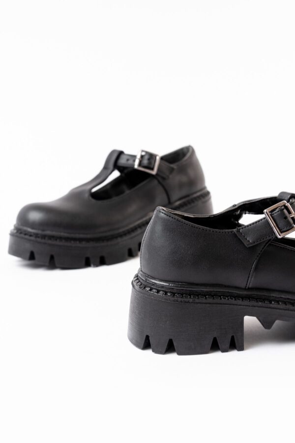 868-757 Siyah Günlük Yüksek Tabanlı Loafer Ayakkabı - Görsel 4