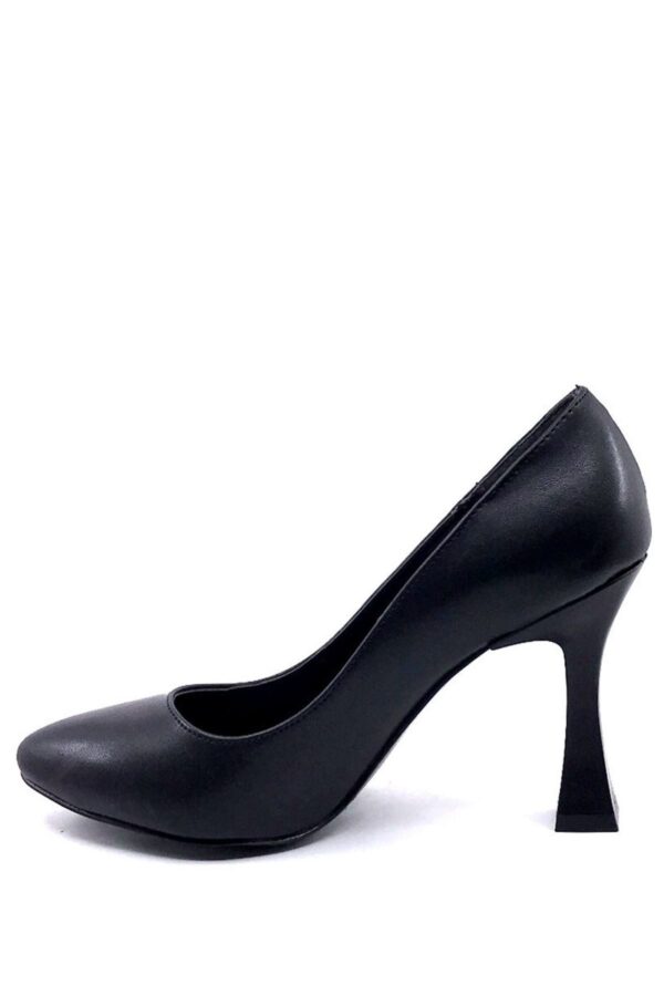 ST-001 Siyah Günlük 9 cm Topuklu Bayan Stiletto Ayakkabı - Görsel 4