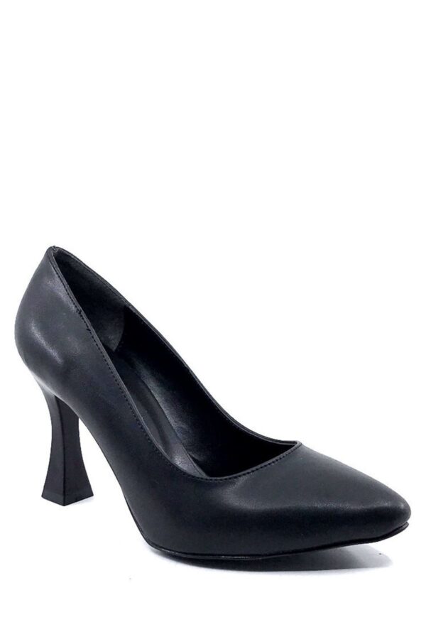 ST-001 Siyah Günlük 9 cm Topuklu Bayan Stiletto Ayakkabı - Görsel 3