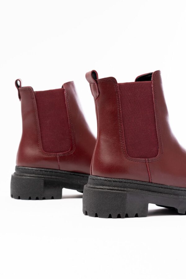 812-2137 Bordo Lastikli Günlük Kadın Bot - Görsel 5
