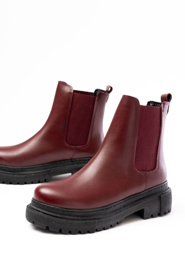 812-2137 Bordo Lastikli Günlük Kadın Bot - Görsel 4